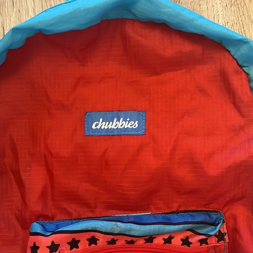 Chubbies Red and Blue Backpack with‎ Eagle Design